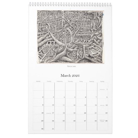 Calendrier Backbrain Calendar VI, 2026, Single Page (Mar 2026)