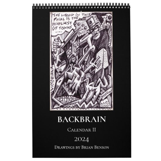 Calendrier backbrain II 2024 (Page simple, Moyen) (Protection)