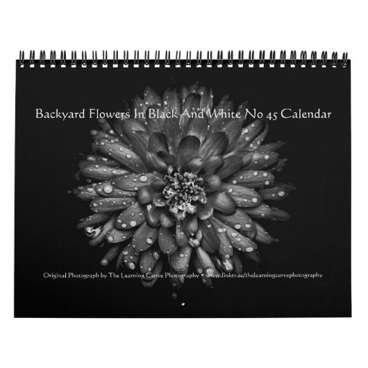 Calendrier Backyard Flowers In Black And White No 45 (Protection)