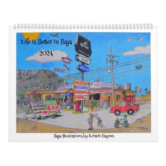 Calendrier Baja Illustrations par Kristin Calendars (Protection)