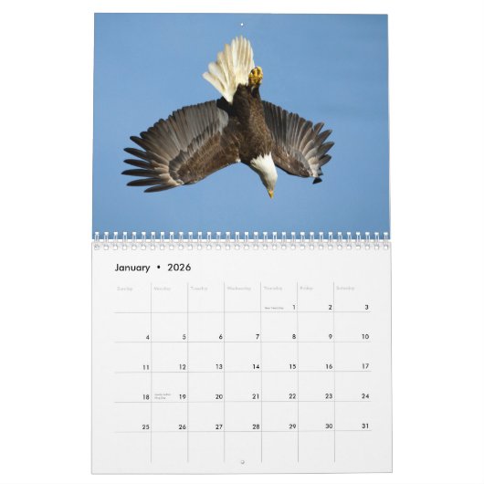 Calendrier Bald Eagles 2026 (Jan 2026)