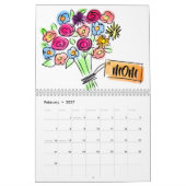 Calendrier Balise Fleurs pour maman (Feb 2027)