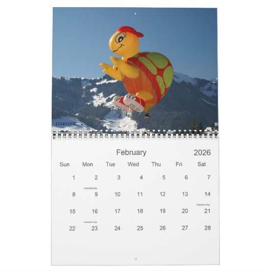 Calendrier ballon en Château d'Oex - (Feb 2026)