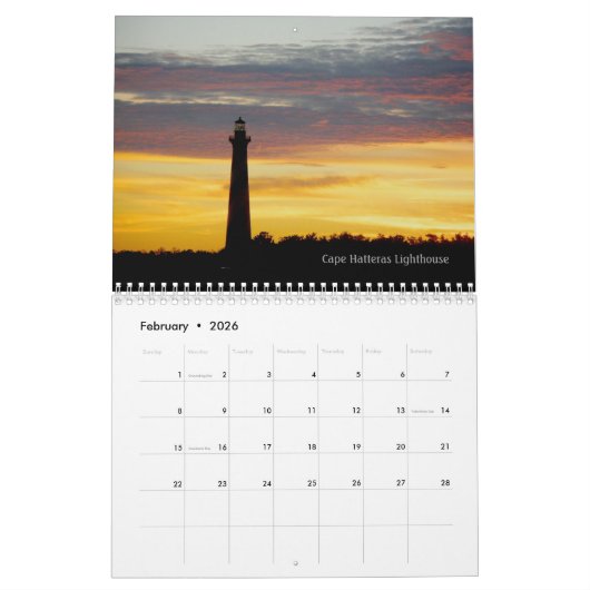 Calendrier - Banques externes - Buxton NC (Feb 2026)