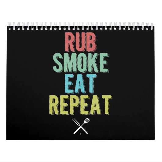 Calendrier Barbecue BBBQ Grill Master Grilling Viande Fumeur (Protection)