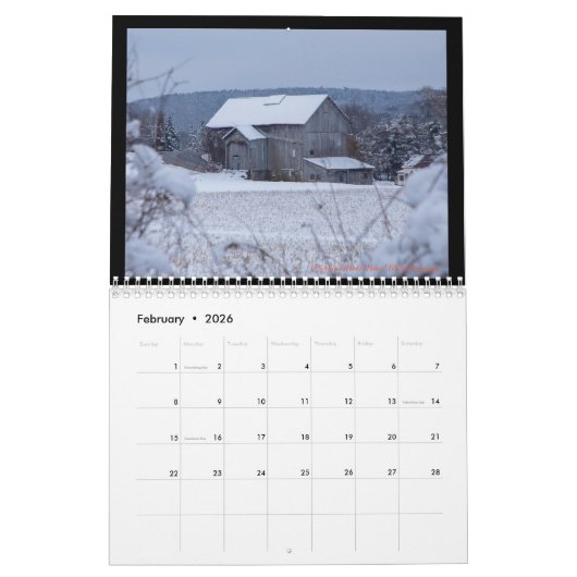 Calendrier Barns of Central NY (Feb 2026)
