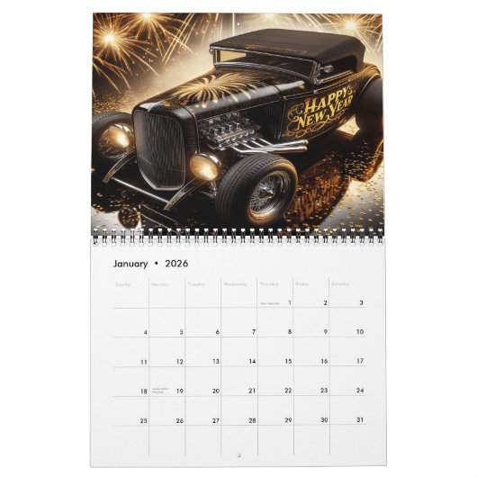 Calendrier Barres chaudes personnalisées pour chaque jour fér (Jan 2026)