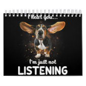 Calendrier basset hound je vous entends ne pas écouter (Protection)