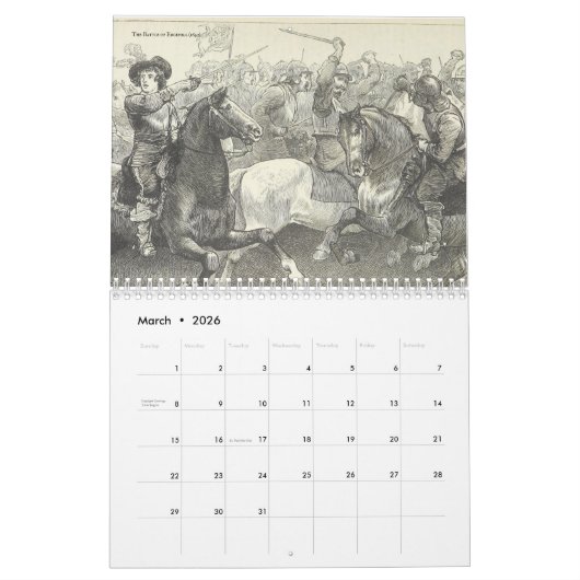 Calendrier Bataille britannique (Mar 2026)