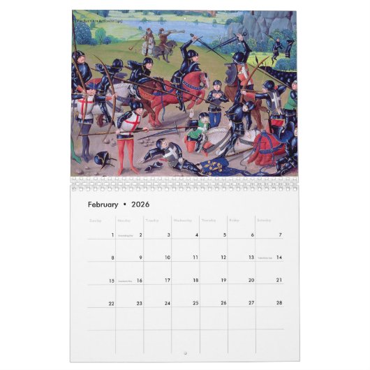 Calendrier Bataille britannique (Feb 2026)