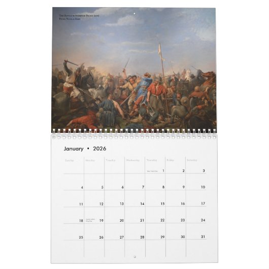 Calendrier Bataille britannique (Jan 2026)