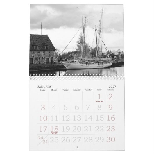 Calendrier Bateaux (Jan 2027)