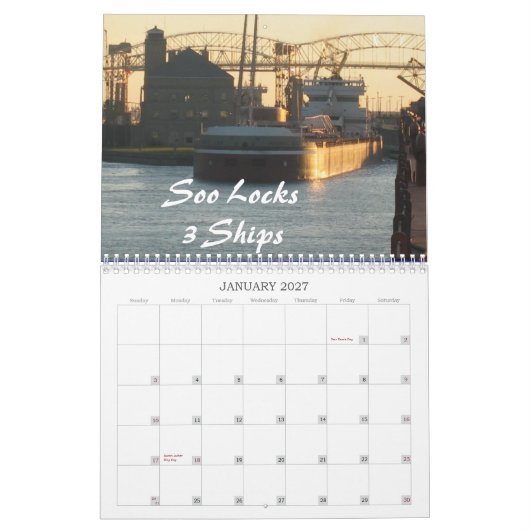 Calendrier Bateaux de, grands, lacs (Jan 2027)