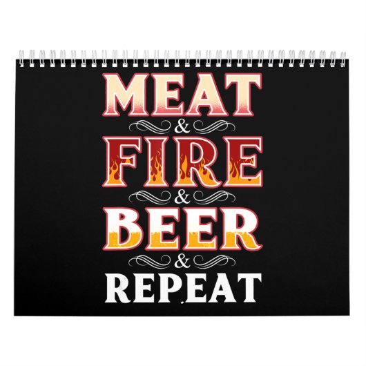 Calendrier BBQ| Grillades barbecue Fumer Viande Feu Bière Rép (Protection)