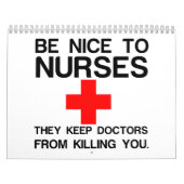 CALENDRIER BE NICE TO NURSES (Protection)