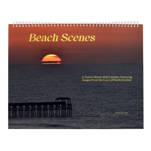 Calendrier Beach Scenes of North Carolina Calendar    (Protection)