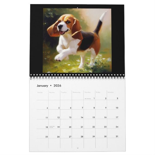 Calendrier Beagle (Jan 2026)