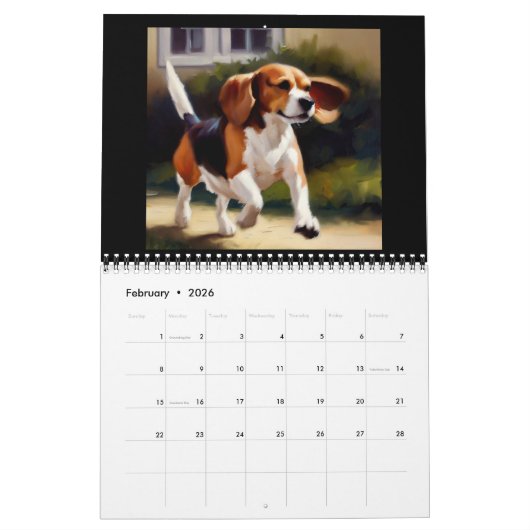 Calendrier Beagle (Feb 2026)