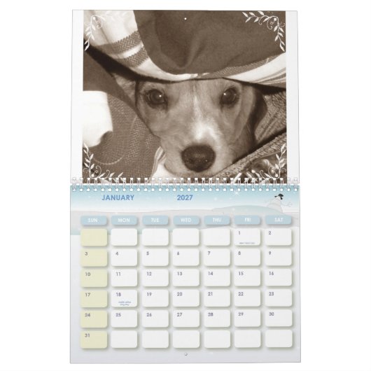 Calendrier Beagle Calander (Jan 2027)