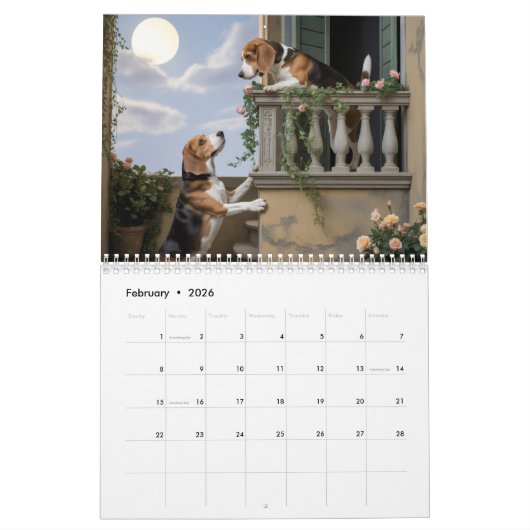 Calendrier Beagle Calendar (Feb 2026)