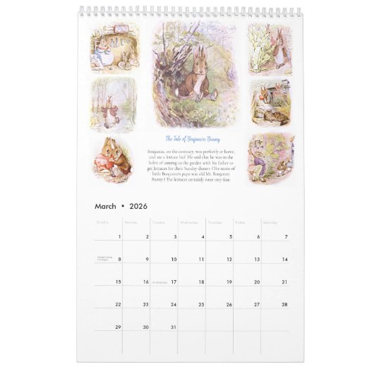 Calendrier Beatrix Potter (Mar 2026)