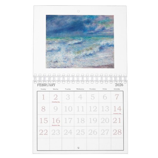 CALENDRIER : BEAU ART : PIERRE AUGUSTE-RENOIR (Feb 2026)