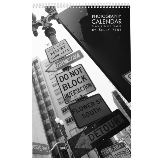 Calendrier beau de photo de B&W - vin de Kelly (Protection)