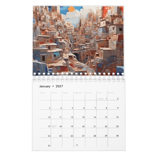 Calendrier beauté de l'année 2026 (Jan 2027)