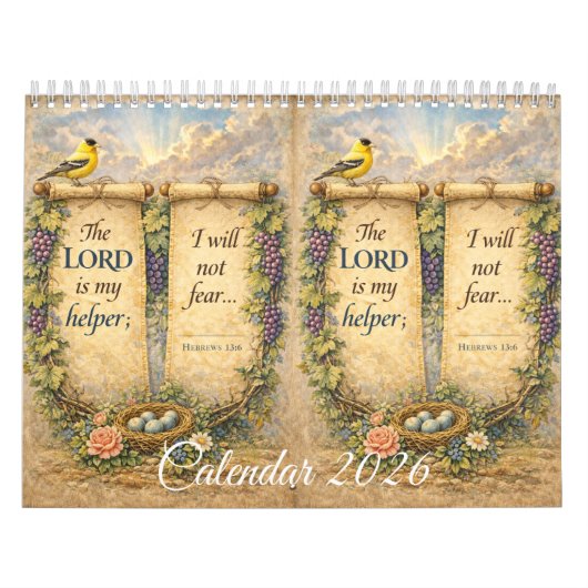Calendrier Beautiful Wall Calendar with Scripture (Protection)