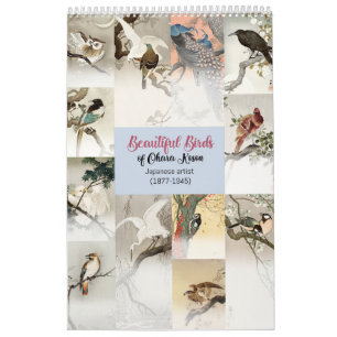 Calendrier Beaux oiseaux d'Ohara Koson, artiste japonais