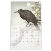 Calendrier Beaux oiseaux d'Ohara Koson, artiste japonais (Feb 2026)