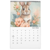 Calendrier Bébé mignon Animaux Aquarelle 2025 (Mar 2026)