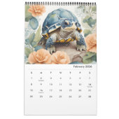 Calendrier Bébé mignon Animaux Aquarelle 2025 (Feb 2026)