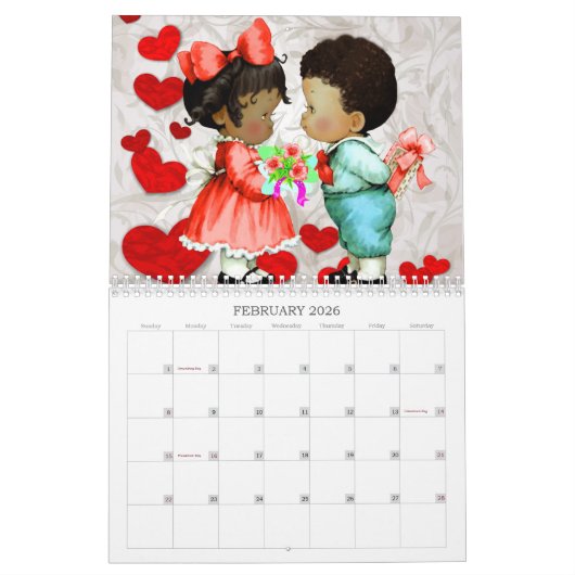 Calendrier bébé vintage (Feb 2026)