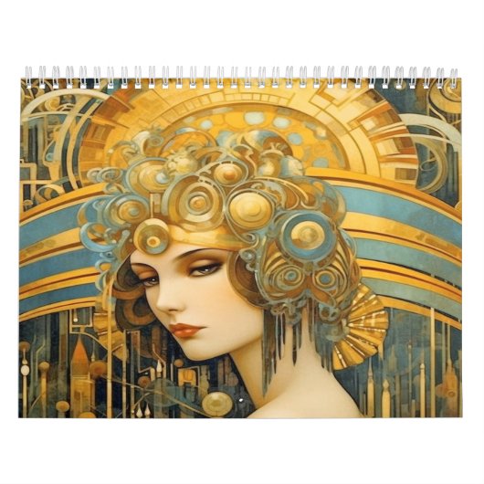 Calendrier Belle année Art Déco Roaring 20 (Protection)