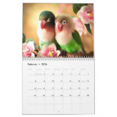 Calendrier Belle Aquarelle Lovebird Oiseau mignonne Perroquet (Feb 2026)
