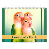Calendrier Belle Aquarelle Lovebird Oiseau mignonne Perroquet (Protection)