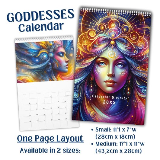 Calendrier Belle Art de Déesse Céleste -