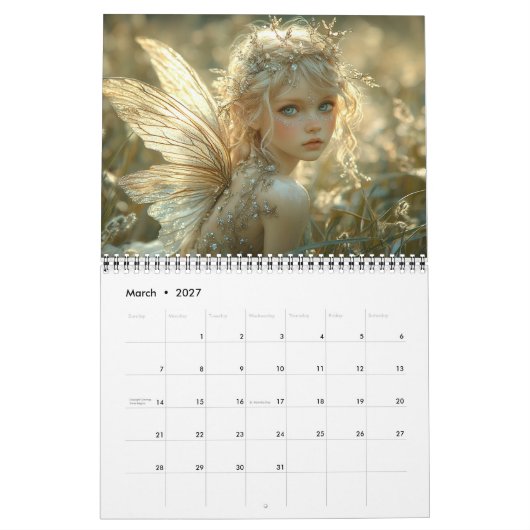 Calendrier Belle et élégante fées de bois (Mar 2027)