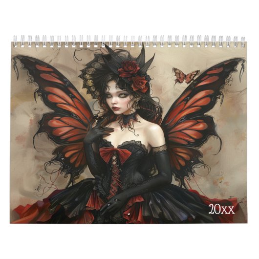 Calendrier Belle fées Papillons Fées Élégant (Protection)