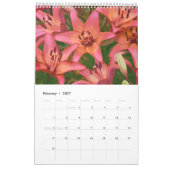 Calendrier Belle feuille de lys imprimé à fleurs (Feb 2027)