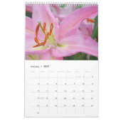 Calendrier Belle feuille de lys imprimé à fleurs (Jan 2027)