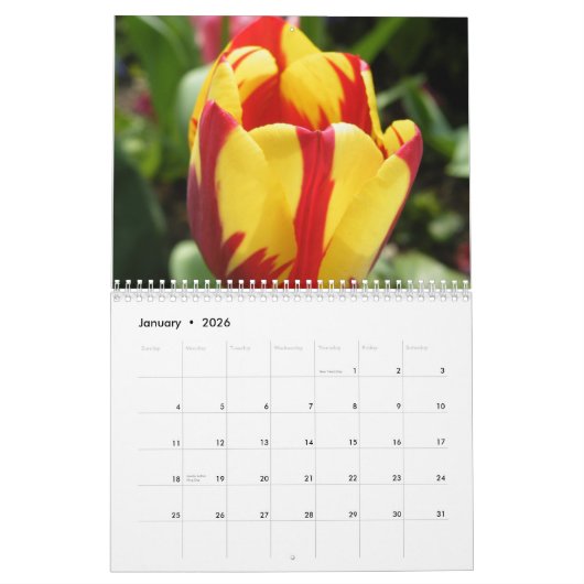 Calendrier Belle Fleurs Photographie (Jan 2026)