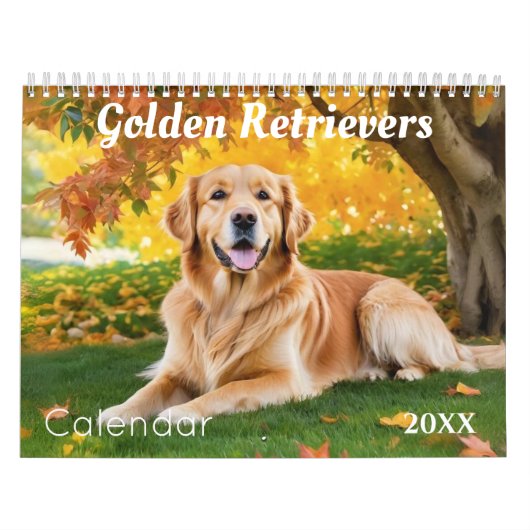 Calendrier Belle Golden Retrievers Mur Amoureux de les chiens (Protection)