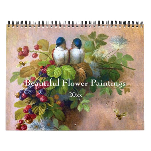 Calendrier Belle peinture à fleurs (Protection)