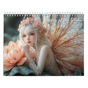 Calendrier Belle Porcelaine Fairies Verre Élégant