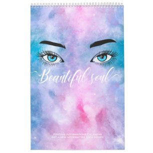 Calendrier Belle Soul Rose Galaxy Eyes Affirmations