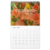 Calendrier Belles fleurs avec citations bibliques pour chaque (Mar 2027)