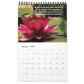 Calendrier Belles fleurs avec citations bibliques pour chaque (Feb 2027)