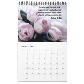 Calendrier Belles fleurs avec citations bibliques pour chaque (Jan 2027)